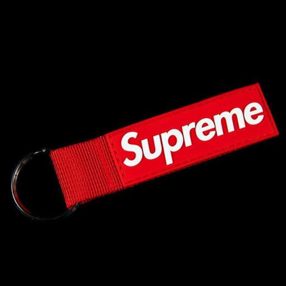 SUPREME RED Webbing Keychain Box Logo FW SS 20 21
